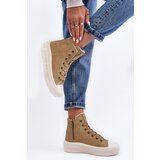 Big Star Women's Zip-Up Insulated Sneakers Camel | shoptok.hr
