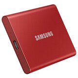 Samsung SSD T7 External 2TB, USB 3.2, 1050/1000 MB/s, included USB Type C-to-C and Type C-to-A cables, 3 yrs, metallic red, EAN: 8806090312441 | shoptok.hr