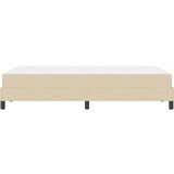 Box Postelja z vzmetnico z vzmetnico krema 120 x 190 cm blago | Shoptok.si