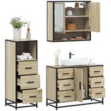 vidaXL 3-dijelni set kupaonskog namještaja boja hrasta sonome drveni | shoptok.hr