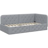 Kutni okvir kreveta Svijetlo siva 100 x 200 cm tkanina | shoptok.hr