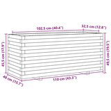  Vrtno cvetlično korito 110x40x49,5 cm trdna borovina | Shoptok.si
