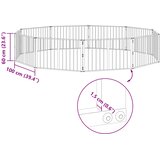  Vrata za pse 10 pcs Crna 100 x 60 cm Cinkani čelik | shoptok.hr