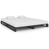  Za krevet od paleta od masivne borovine sivi 180 x 200 cm | shoptok.hr