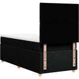  Krevet s oprugama i madracem crni 100 x 200 cm od tkanine | shoptok.hr
