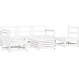  6-dijelni set vrtnih sofa bijeli od masivne borovine | Eponuda.ba
