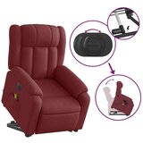 vidaXL Električni masažni naslanjač s funkcijo vstajanja vinsko rdeč, (20927136) | Shoptok.si