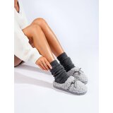 SHELOVET Warm gray women's slippers Cene