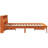 Knjižna postelja brez vzmetnice vošč. rjava 120x190 cm borovina | Shoptok.si