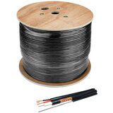 Gembird KABL-COAX-RG59+2X0.75 CCA/PE/300M/MSG Outdoor Koaksialni kabl sa napojnim kablom 2x0,75 + SAJLA 300m | ePonuda.com