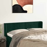  Uzglavlje s ušima tamnozeleno 147x16x78/88 cm baršunasto | shoptok.hr