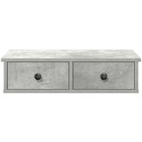 vidaXL Stenska polica s predali betonsko siv 60x28x15 cm inž. les | Shoptok.si