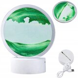 VERKGROUP USB LED RGB 3D namizna steklena peščena slika 19cm zelena, (5000232021) Cene