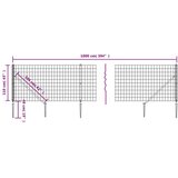 vidaXL Ograda od žičane mreže sa šiljastim držačima antracit 1 1x10 m | shoptok.hr