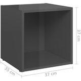  6-dijelni set TV ormarića visoki sjaj sivi konstruirano drvo | shoptok.hr