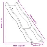 Tobogan za igru plavi 174 x 38 cm od polipropilena | shoptok.hr