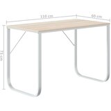 vidaXL Stol za računalo bijeli i boja hrasta 110x60x73 cm od iverice | shoptok.hr