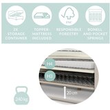 Maison de Rêve Sivi boxspring krevet s prostorom za odlaganje 200x200 cm Tasca – | shoptok.hr