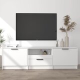 TV ormarić bijeli 140 x 35 x 40 cm od konstruiranog drva | shoptok.hr