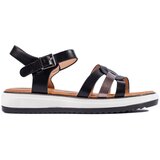 Shelvt Women's black platform sandals | shoptok.hr