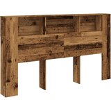 vidaXL Vzglavna omarica starinski les 180x18,5x102,5 cm inženirski les | Shoptok.si