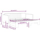 vidaXL Dnevni krevet na razvlačenje bez madraca tamnosivi 90 x 200 cm | shoptok.hr