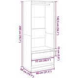 vidaXL Ormar boja artisian hrast 80x50x200 cm konstruirano drvo | shoptok.hr
