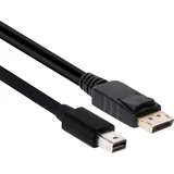 Mini-DisplayPort / DisplayPort adapterski kabel mini DisplayPort vtič\, DisplayPort vtič 2.00 m črna CAC-2163 ognjevaren DisplayPort kabel, (20415497)