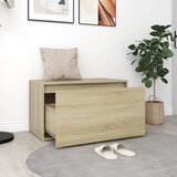  Klupa za hodnik 80 x 40 x 45 cm boja hrasta konstruirano drvo | shoptok.hr