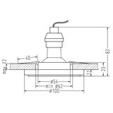  LED ugradna svetiljka EYE 1xGU10/50W + LED/3W/230V | Eponuda.com
