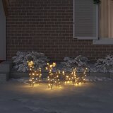  Reindeer vuče saonice Topla bijela 53 x 28 x 33 cm Ratan | shoptok.hr