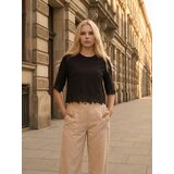 Sinsay Pamučna bluza s čipkastom aplikacijom | shoptok.hr