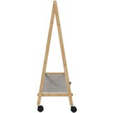 vidaXL Stalak za odjeću s policama i kotačima 106x34x106,5 cm bambusa | shoptok.hr