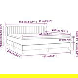  Box spring postelja z vzmetnico temno rjava 160x200 cm blago, (20901015) | Shoptok.si