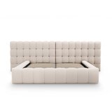 Micadoni Home Bež oblazinjena zakonska postelja s prostorom za shranjevanje z letvenim dnom 180x200 cm Mamaia – | Shoptok.si