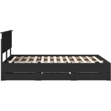  Krevetna konstrukcija Crna 140 x 190 cm Inženjersko Drvo | shoptok.hr
