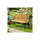 Vilde vrtna klop s naslonom in naslonoma za roke 122 cm – les in kovina | Shoptok.si