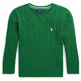 Polo Ralph Lauren Otroški bombažen pulover zelena barva, 322702674065