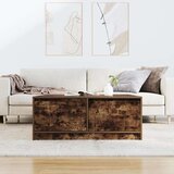  za kavu s ladicama dimljeni hrast 100x100x40 cm | shoptok.hr