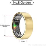 INF Pametni prstan R1000 Steel (nerjaveče jeklo) Gold 8, (21732749) | Shoptok.si