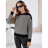 DStreet Damski sweter w paski ELVARA czarny | Shoptok.si