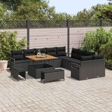  Sjedeća garnitura za vrt 13 kom. Crna poliratan 285 x 289 x 85 cm | Shoptok.si