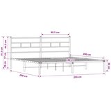  Okvir kreveta bez madraca s uzglavljem boja hrasta 200x200 cm | shoptok.hr