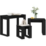  Set stolića 3 pcs Crni hrast Konstruirano drvo | Eponuda.ba