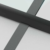 Sobna vrata tanka crna 93x201,5 cm kaljeno staklo i aluminij | shoptok.hr
