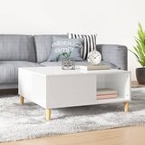vidaXL Klubska mizica visok sijaj bela 80x80x36,5 cm inženirski les Cene