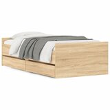 Furnova Posteljni okvir s predali sonoma hrast 100x200 cm, (21939035) | Shoptok.si
