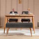  Set Trpezarijski sto, 2 trpezarijske stolice i klupa Vina 1053 3, Crna | Eponuda.ba
