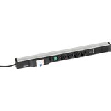 Treston Letev z vtičnicami za delovne mize, 4 vtičnice, 2 x USB, stikalo FI, dolžina 683 mm | Shoptok.si