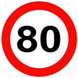  NALJEPNICA OGRANIČENJA BRZINE 80km/h Cijene